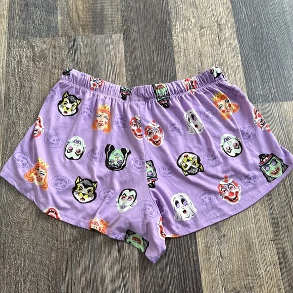 Celebrate Halloween Monster Print Shorty Pajama Set Purple PJ 2 Piece Women’s XS - Picture 10 of 10